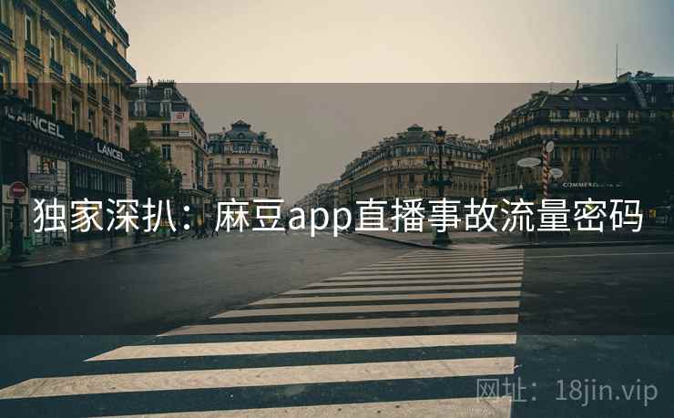 独家深扒：麻豆app直播事故流量密码